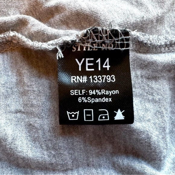 POL Gray Sleeveless Babydoll Tunic Top with Crochet Trim – Size M - Picture 9 of 11